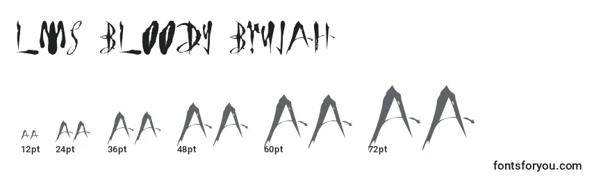 LMS Bloody Brujah Font Sizes