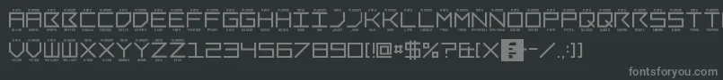 LNR Phonetic Alphabet Font – Gray Fonts on Black Background