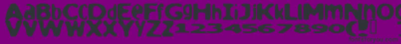 LOAF     Font – Black Fonts on Purple Background