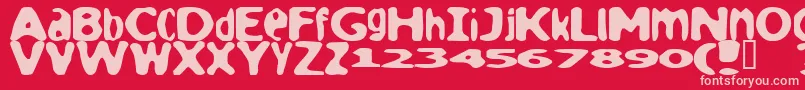 LOAF     Font – Pink Fonts on Red Background