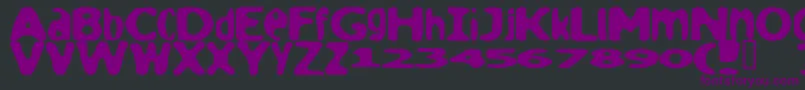 LOAF     Font – Purple Fonts on Black Background