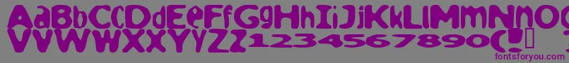LOAF     Font – Purple Fonts on Gray Background