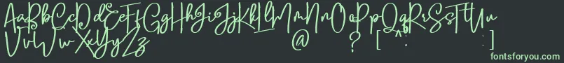 Czcionka Lobsters Blush Bold free – zielone czcionki na czarnym tle