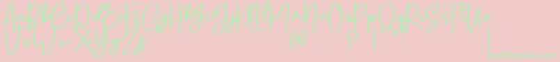 Lobsters Blush Bold free-Schriftart – Grüne Schriften auf rosa Hintergrund