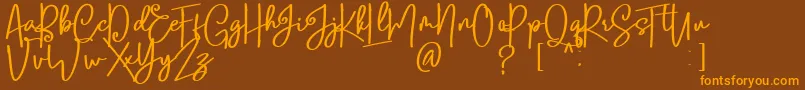 fuente Lobsters Blush Bold free – Fuentes Naranjas Sobre Fondo Marrón