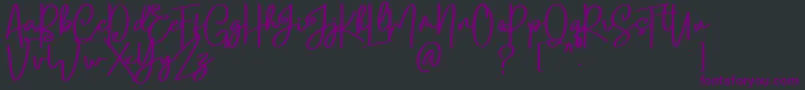 Lobsters Blush Bold free Font – Purple Fonts on Black Background