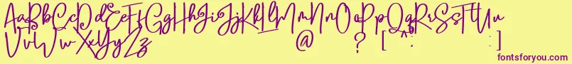 Lobsters Blush Bold free Font – Purple Fonts on Yellow Background