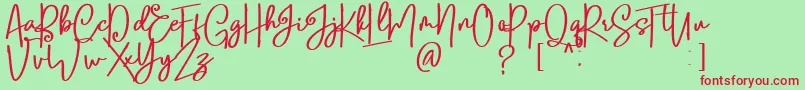 Lobsters Blush Bold free Font – Red Fonts on Green Background