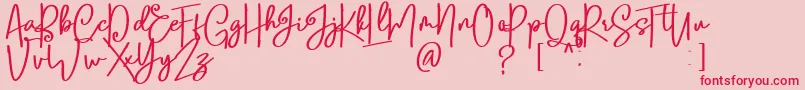 Police Lobsters Blush Bold free – polices rouges sur fond rose