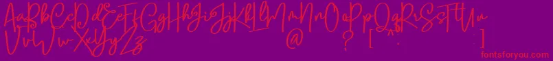 Fonte Lobsters Blush Bold free – fontes vermelhas em um fundo violeta