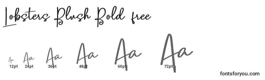 Lobsters Blush Bold free Font Sizes