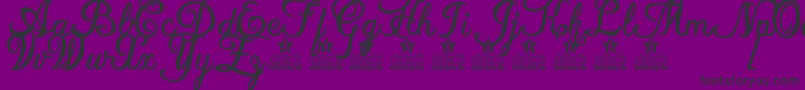 Шрифт Local Motion Personal Use – чёрные шрифты на фиолетовом фоне