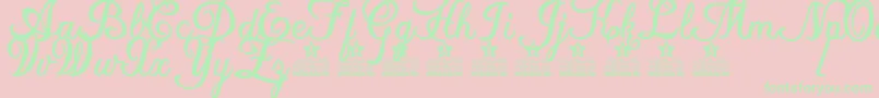 Local Motion Personal Use Font – Green Fonts on Pink Background