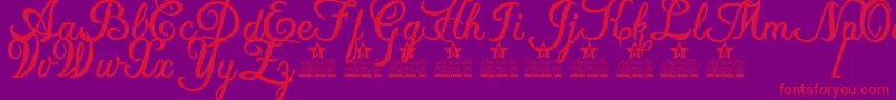 Local Motion Personal Use Font – Red Fonts on Purple Background