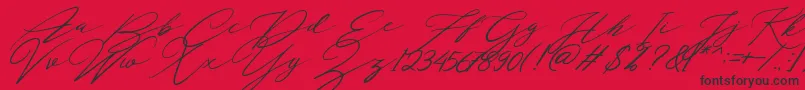 Localghost Font – Black Fonts on Red Background