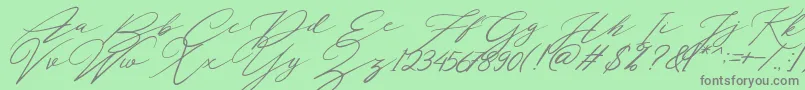 フォントLocalghost – 緑の背景に灰色の文字
