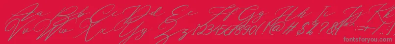 Localghost Font – Gray Fonts on Red Background