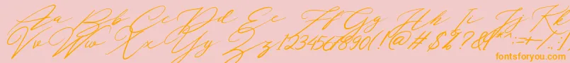 Localghost Font – Orange Fonts on Pink Background