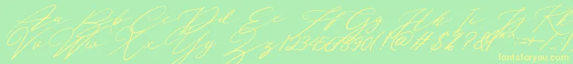 Localghost Font – Yellow Fonts on Green Background