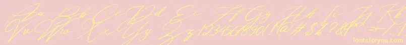 fuente Localghost – Fuentes Amarillas Sobre Fondo Rosa
