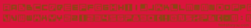 BustinJieber-fontti – ruskeat fontit punaisella taustalla