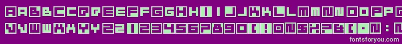 BustinJieber Font – Green Fonts on Purple Background