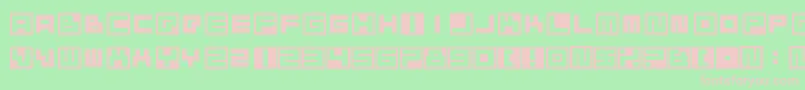 Czcionka BustinJieber – różowe czcionki na zielonym tle