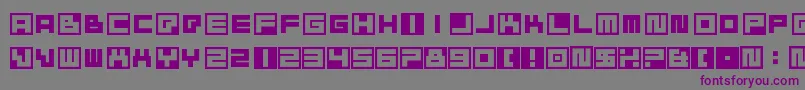 Fonte BustinJieber – fontes roxas em um fundo cinza