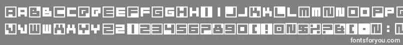 フォントBustinJieber – 灰色の背景に白い文字