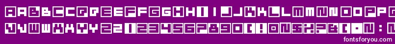 BustinJieber Font – White Fonts on Purple Background