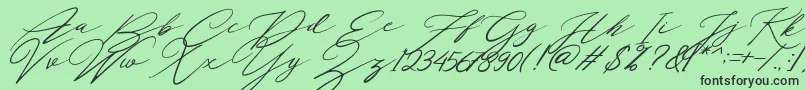 Localghost Font – Black Fonts on Green Background