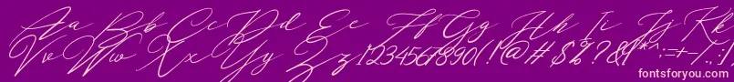 Localghost Font – Pink Fonts on Purple Background