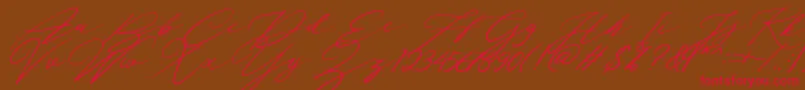 Localghost Font – Red Fonts on Brown Background