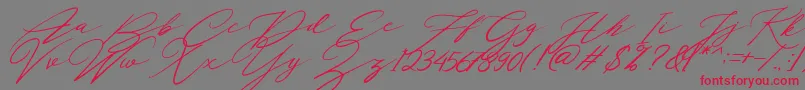 Localghost Font – Red Fonts on Gray Background