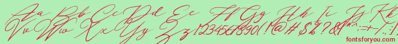Localghost Font – Red Fonts on Green Background