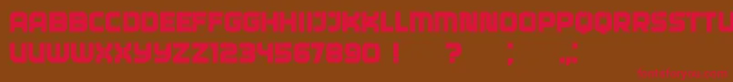 Locator Font – Red Fonts on Brown Background
