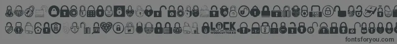 Шрифт Lock – чёрные шрифты на сером фоне