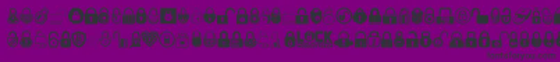 フォントLock – 紫の背景に黒い文字