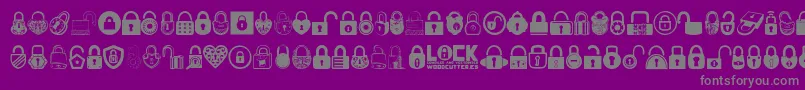 Lock Font – Gray Fonts on Purple Background