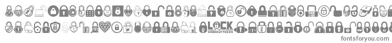 Lock-Schriftart – Graue Schriften auf weißem Hintergrund