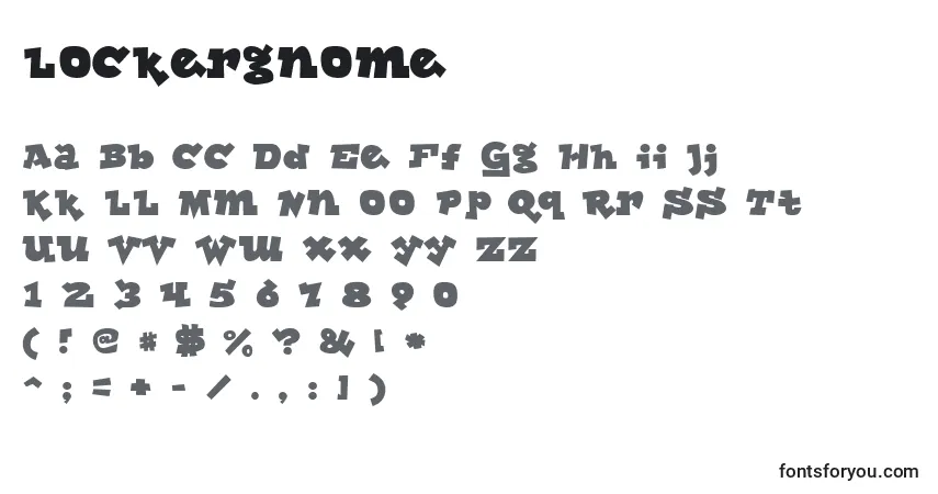 Lockergnome (132814)フォント–アルファベット、数字、特殊文字