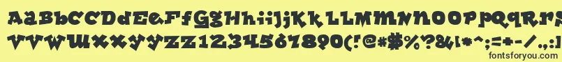 lockergnome Font – Black Fonts on Yellow Background
