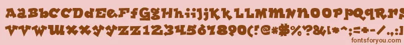 lockergnome Font – Brown Fonts on Pink Background