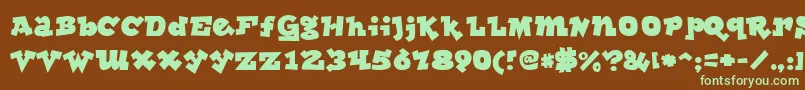 lockergnome Font – Green Fonts on Brown Background