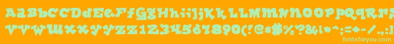 lockergnome Font – Green Fonts on Orange Background
