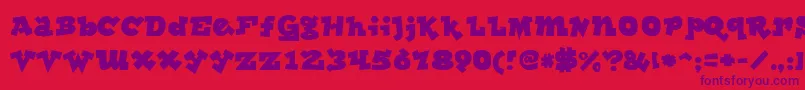 lockergnome Font – Purple Fonts on Red Background
