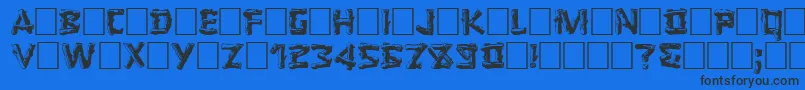 LOGGER Font – Black Fonts on Blue Background
