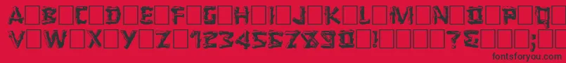 LOGGER Font – Black Fonts on Red Background