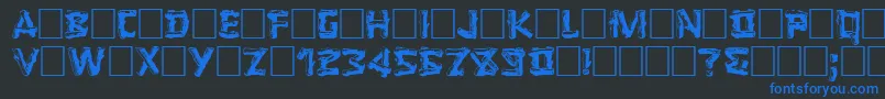 LOGGER Font – Blue Fonts on Black Background