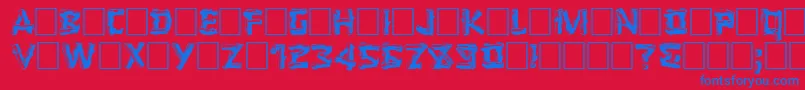 LOGGER Font – Blue Fonts on Red Background